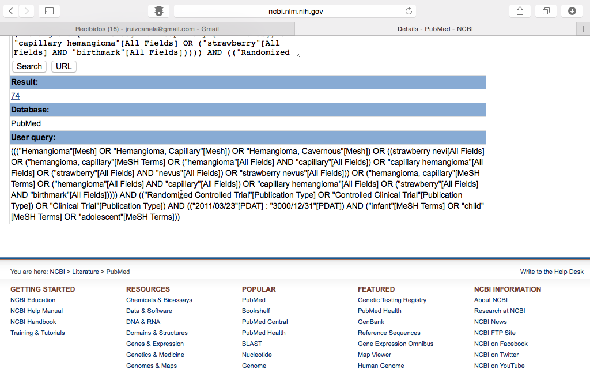 Figura 2. Estrategia de búsqueda en PubMed de ensayos clínicos.